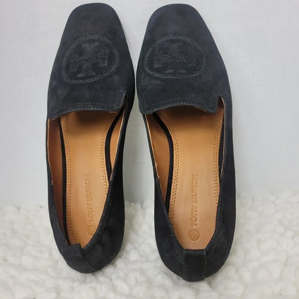 Tory Burch Leigh Women's Loafer Size 9 Perfect Black Leather Closed Toe Shoes